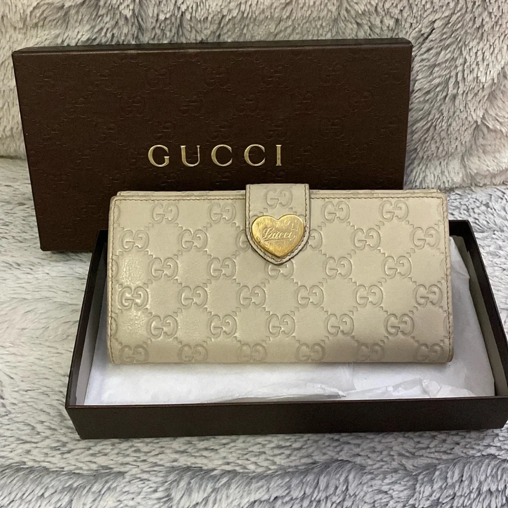 💛Gucci Long Wallet Guccissima Leather Beige💛 - Picture 1 of 12